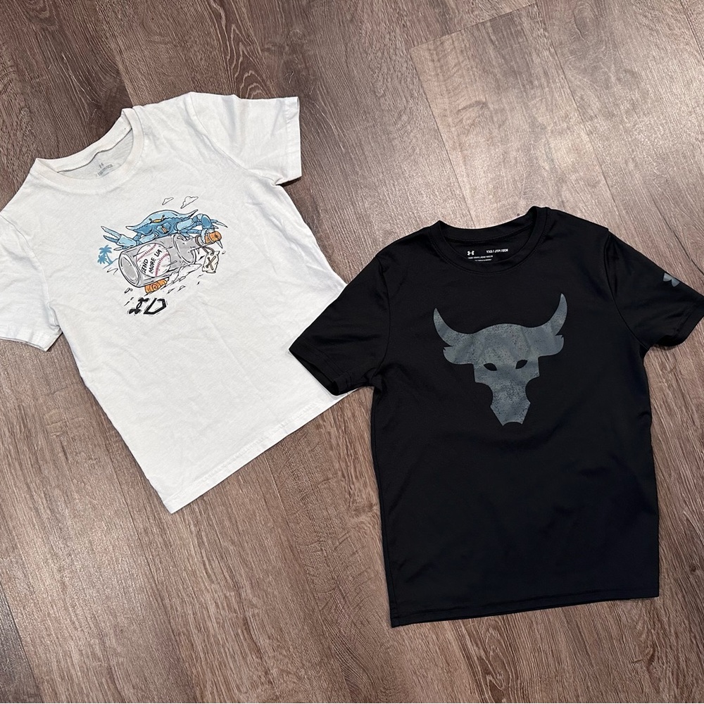 Boys Under Armour shirts, size YXS